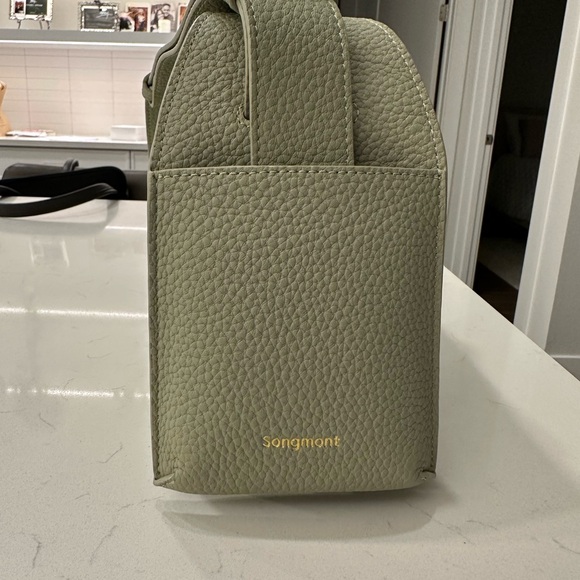 Songmont Sage Green Leather Shoulder Bag - Picture 14 of 16